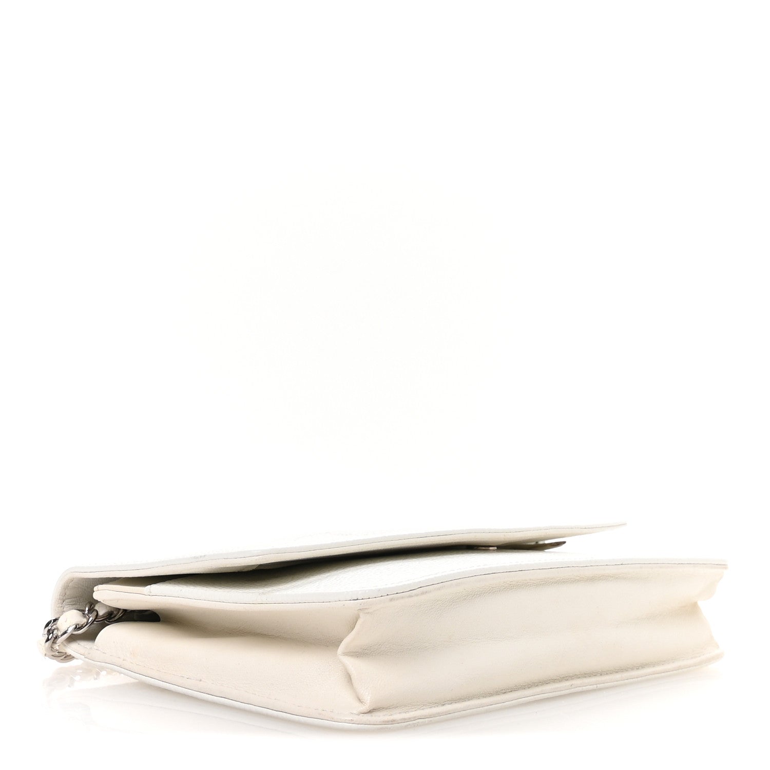 Chanel Caviar Timeless CC Wallet on Chain WOC White 4 of 11