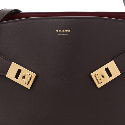 Salvatore Ferragamo Calfskin Medium Hug Bag Burgundy Oxblood 9 of 11