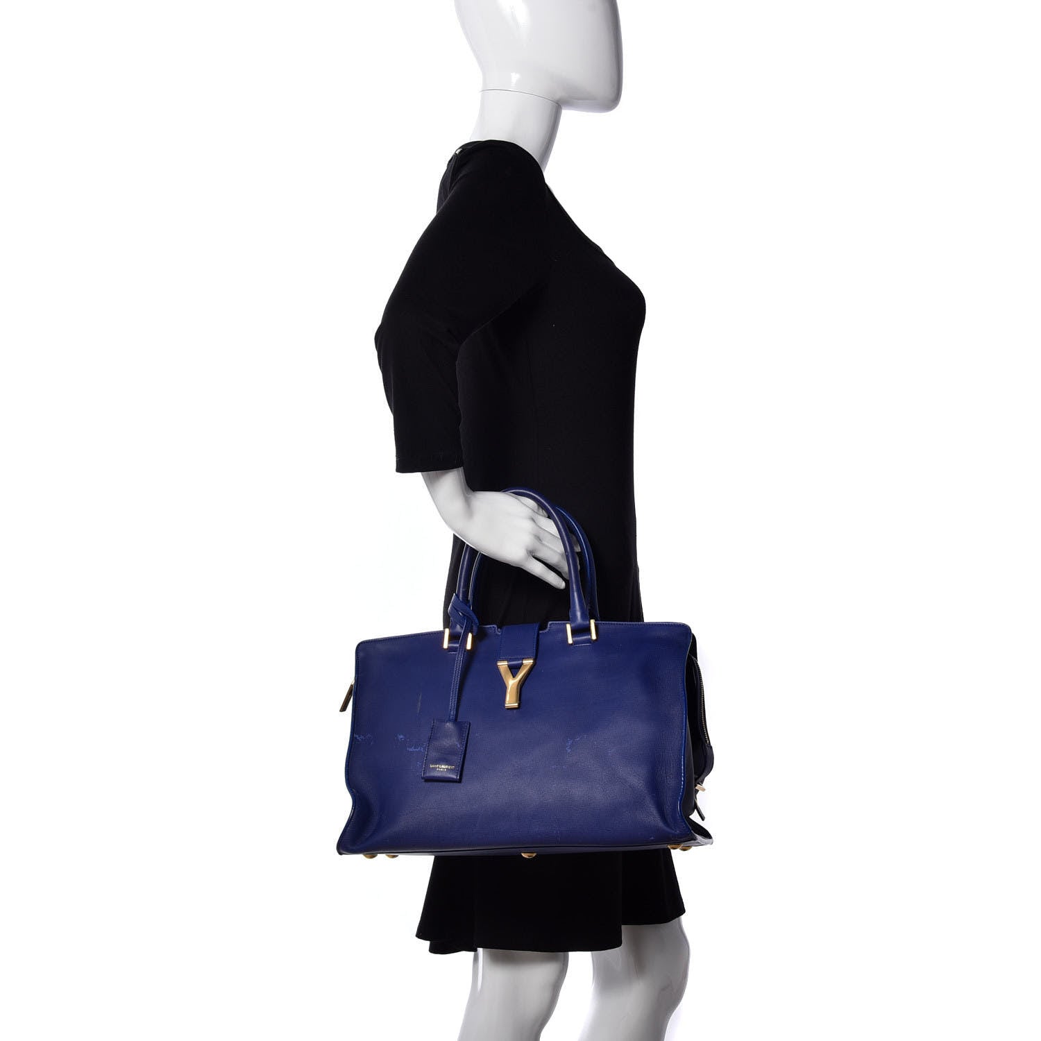Saint Laurent Calfskin Medium Classic Y Cabas Royal Blue 2 of 12