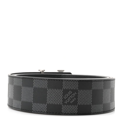 Louis Vuitton Damier Graphite Damier Infini 40mm LV Initiales Reversible Belt 110 44 Black 2 of 6