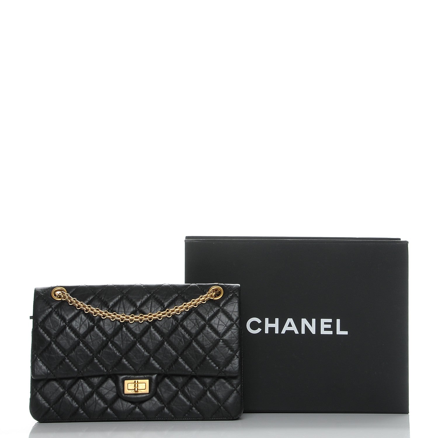 Chanel Aged Calfskin Quilted 2.55 Reissue 226 Flap Black 9 of 9