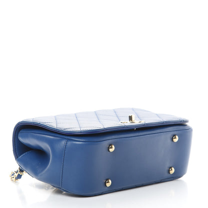 Chanel Lambskin Small Carry Chic Flap Blue 4 of 16