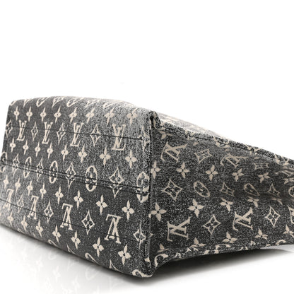 Louis Vuitton Monogram Jacquard Denim Onthego MM Black 9 of 9