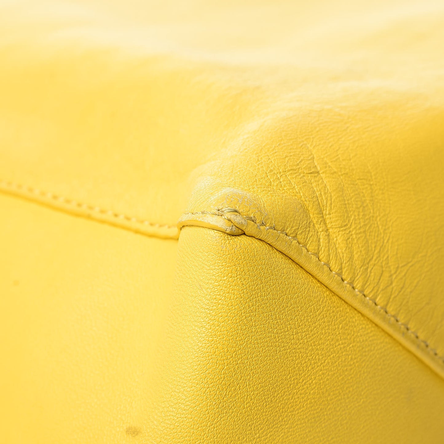 Lambskin Vertical Bi-Cabas White Sun Yellow