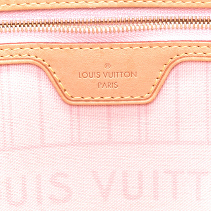 Louis Vuitton Damier Azur Neo Neverfull MM Rose Ballerine 6 of 8