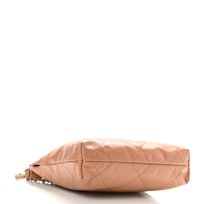 Chanel Shiny Calfskin Quilted Small Chanel 22 Camel 5 of 12