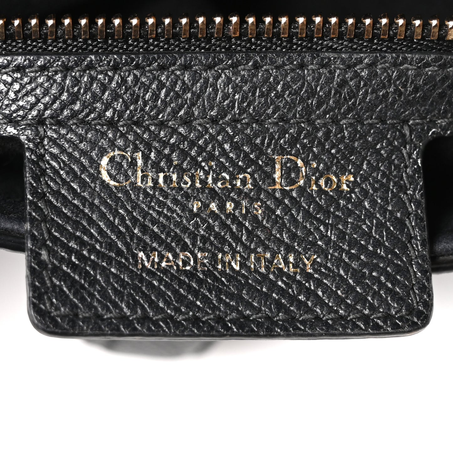 Grained Calfskin Saddle Bag Black