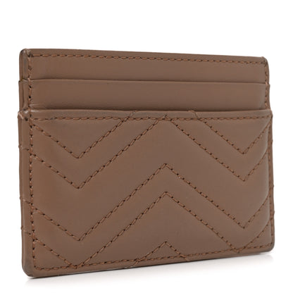 Gucci Calfskin Matelasse GG Marmont Card Holder Porcelain Rose 3 of 9
