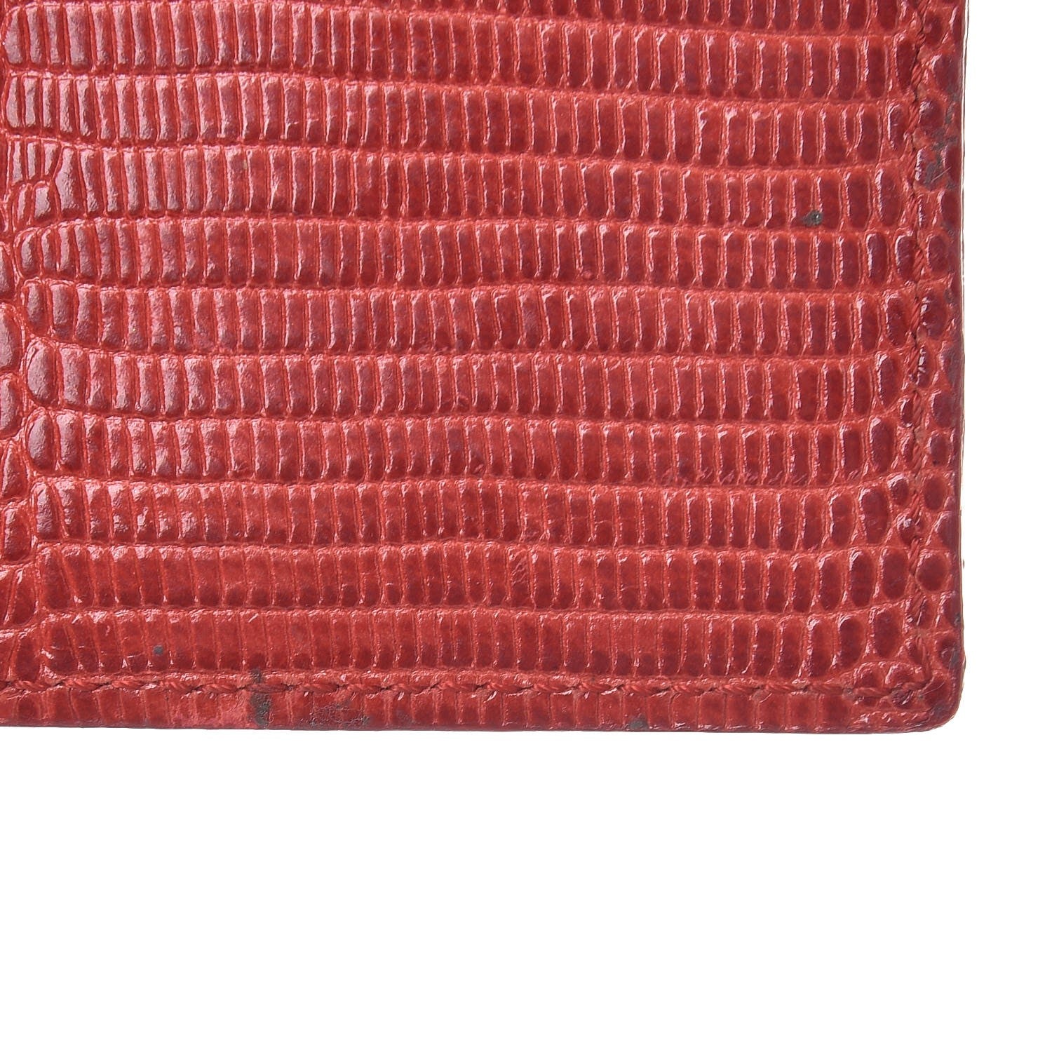 Fendi Lizard Card Holder Red 9 of 9