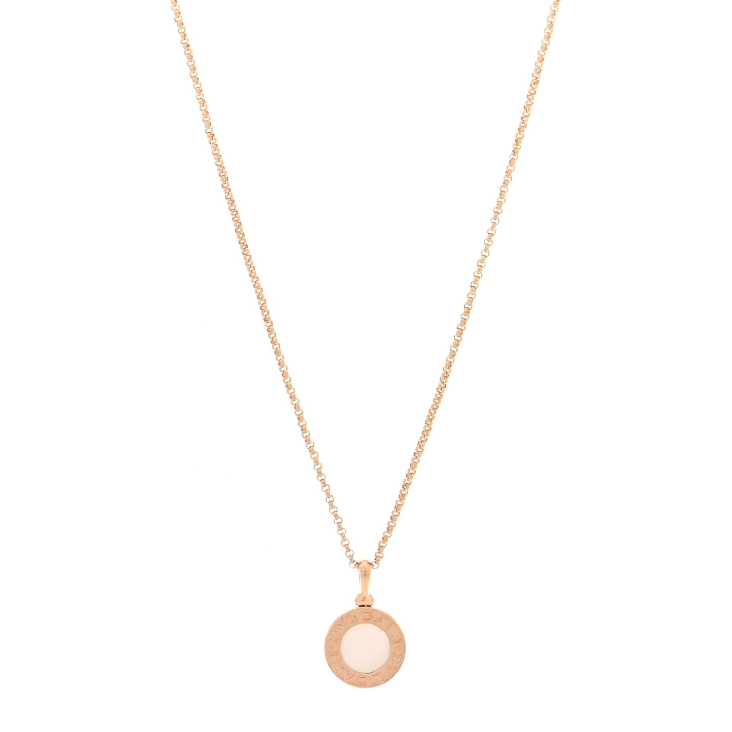 18K Rose Gold Mother of Pearl BVLGARI BVLGARI Pendant Necklace