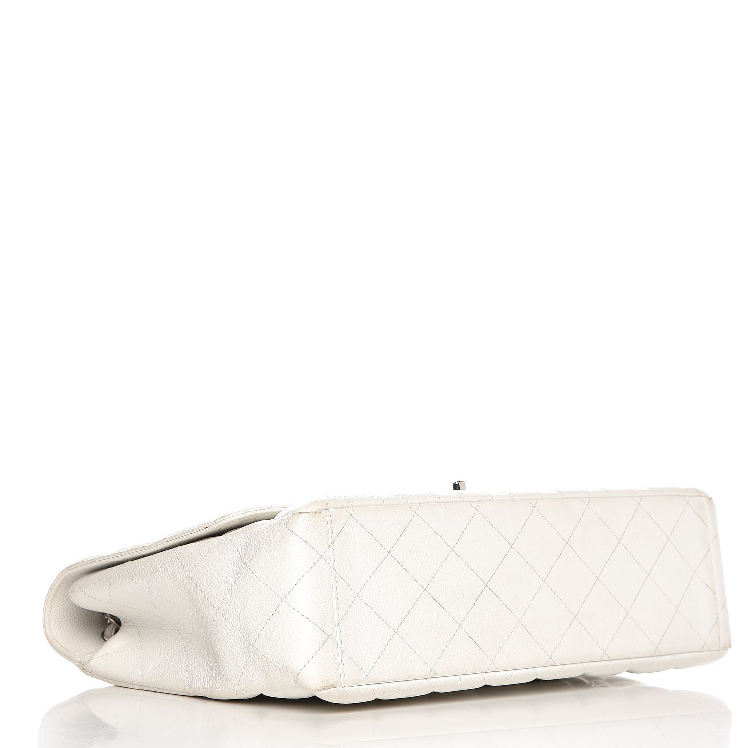 Chanel Caviar Quilted Maxi Single Flap White 5 of 16