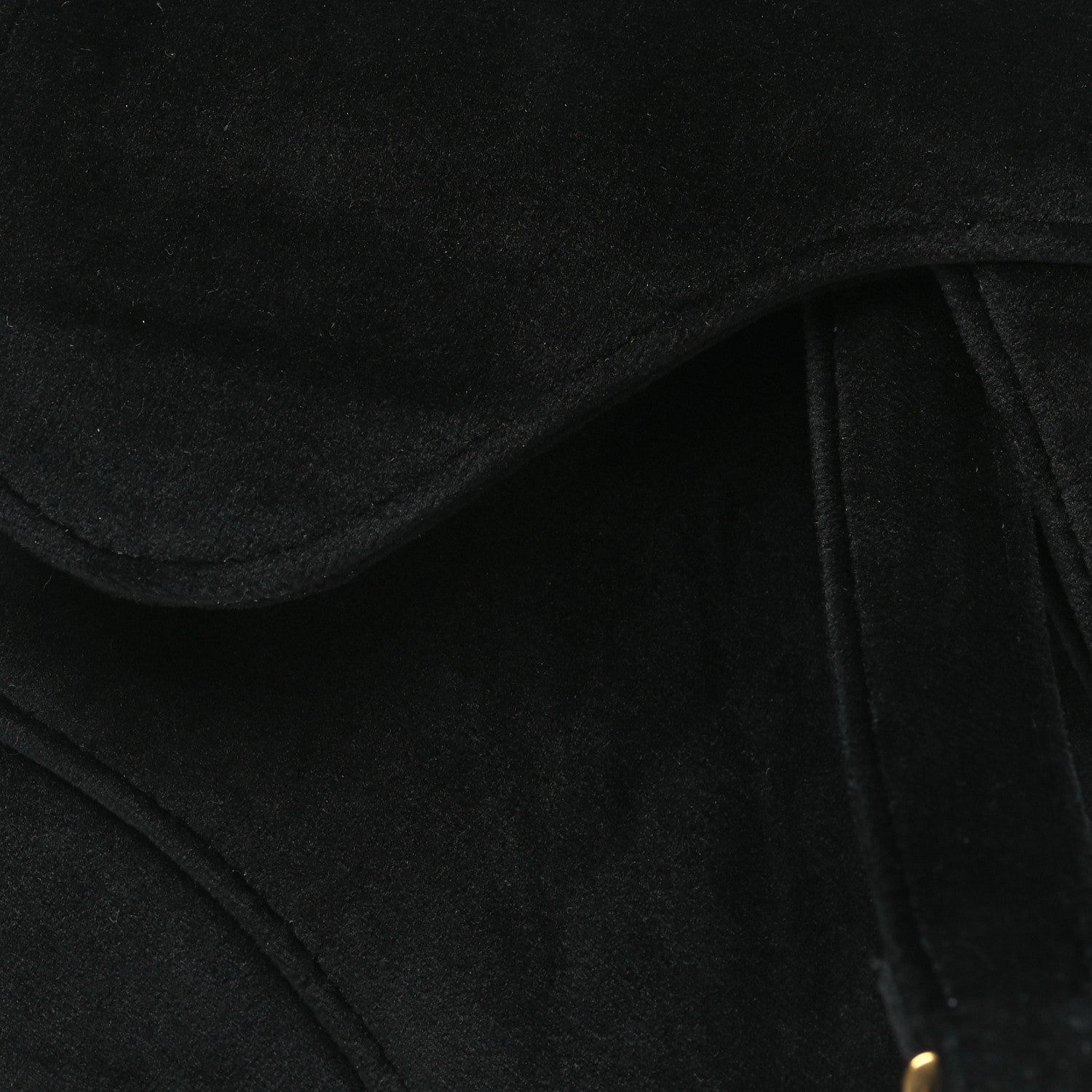 Christian Dior Velvet Crystal Mini Saddle Bag Black 8 of 10