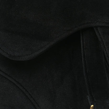 Christian Dior Velvet Crystal Mini Saddle Bag Black 8 of 10