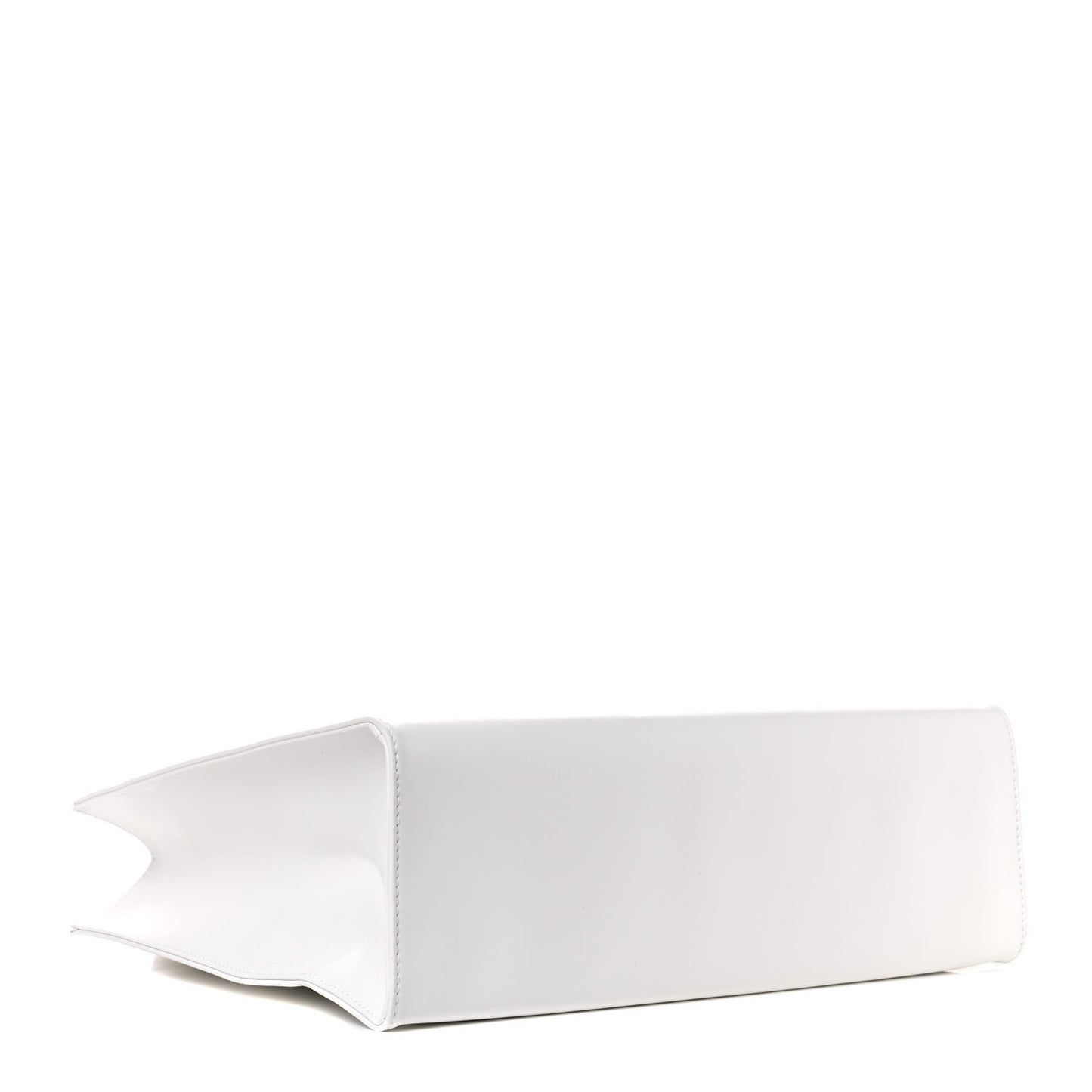 Vegan Leather Medium Shopping Bag White
