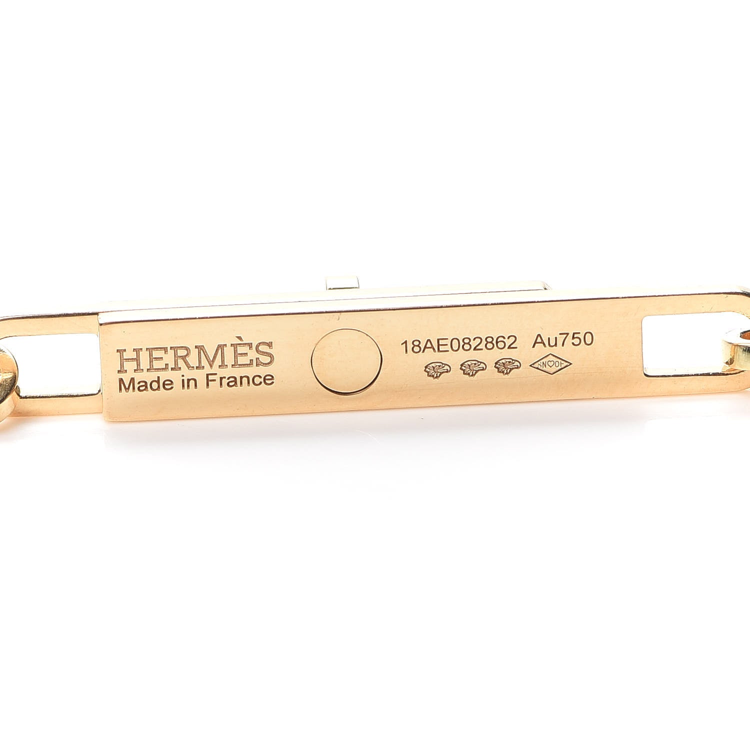 Hermes 18K Yellow Gold Diamond PM Kelly Chaine Double Tour Necklace 4 of 6