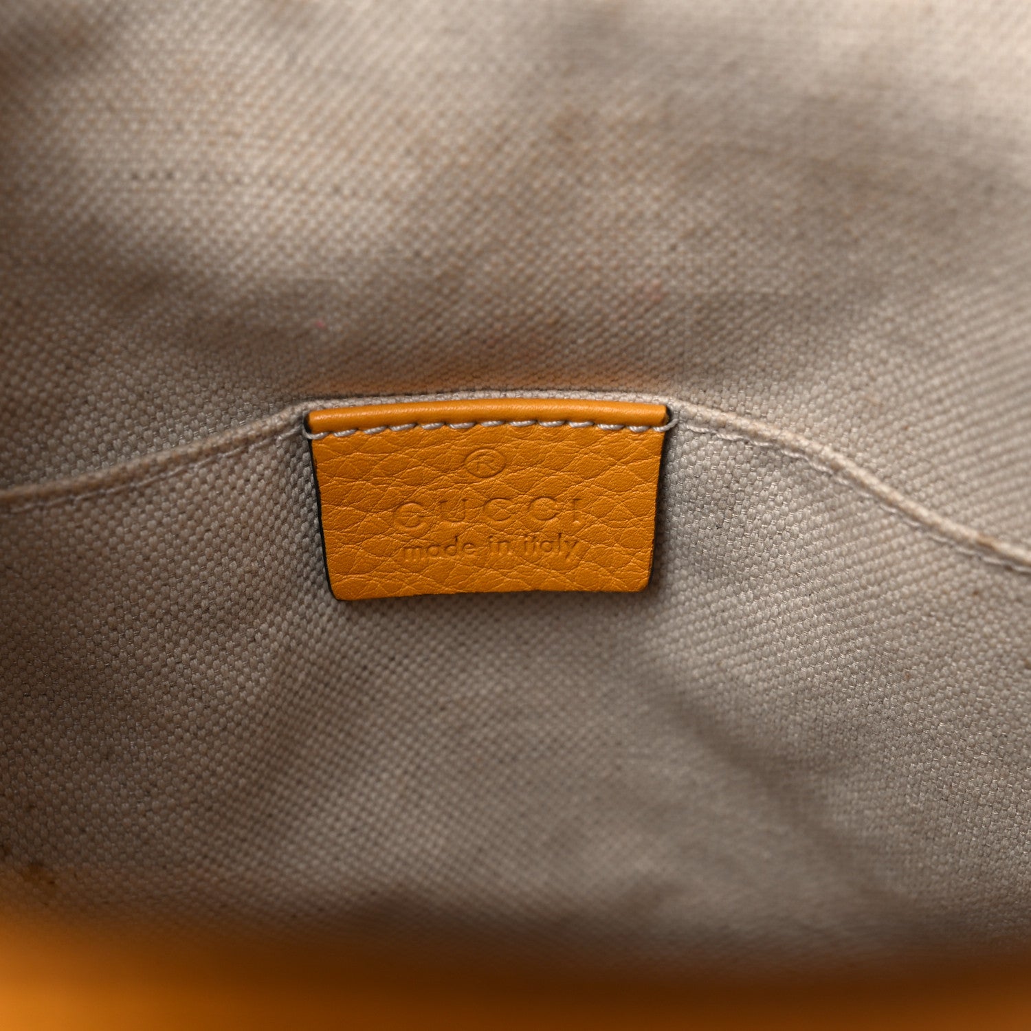 Gucci Calfskin Bamboo Small Backpack Yellow 6 of 15