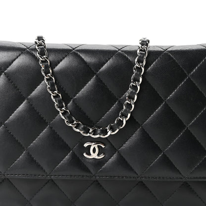Chanel Lambskin Quilted Wallet On Chain WOC Black 9 of 11