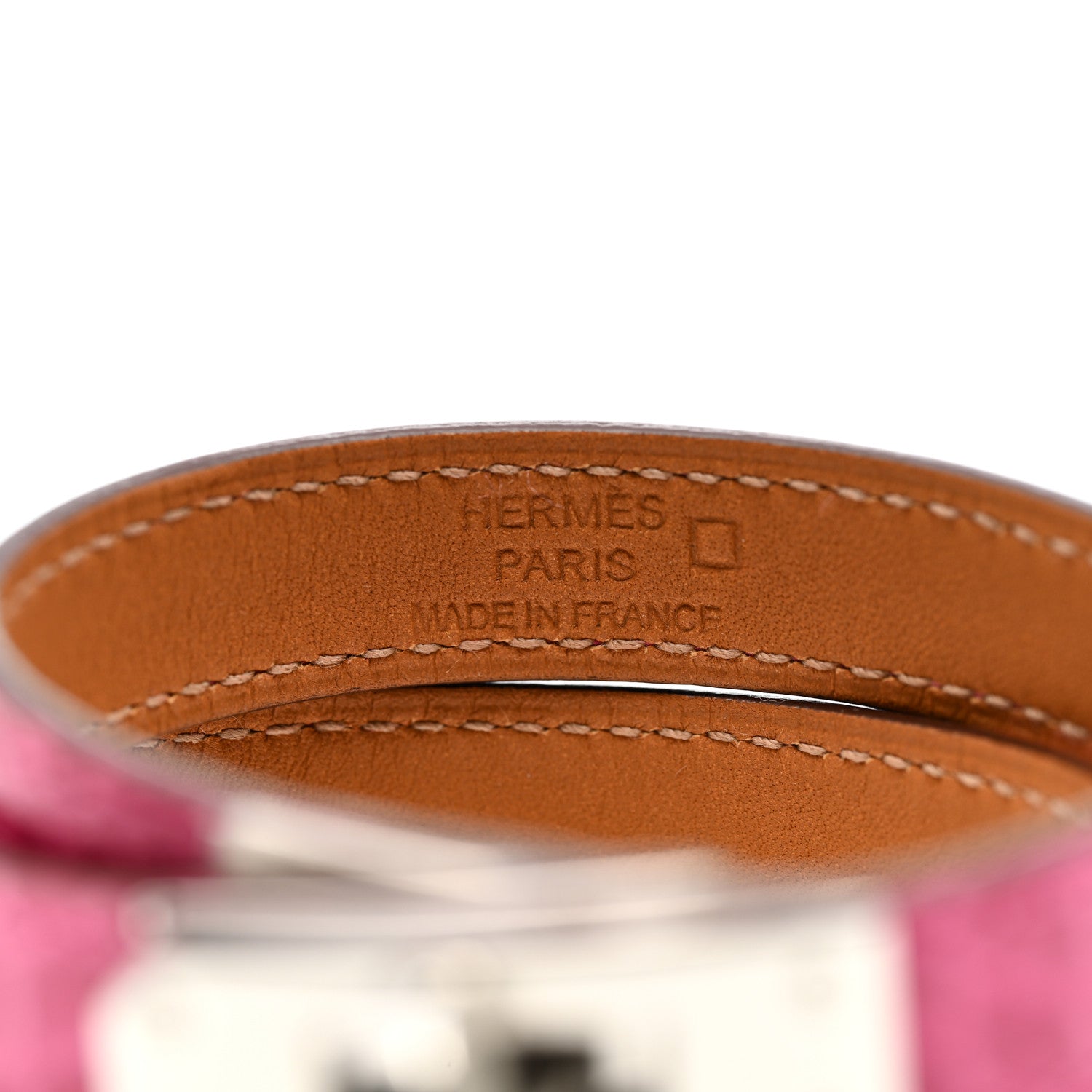 Hermes Shiny Alligator Kelly Double Tour Bracelet S Fuchsia 4 of 5