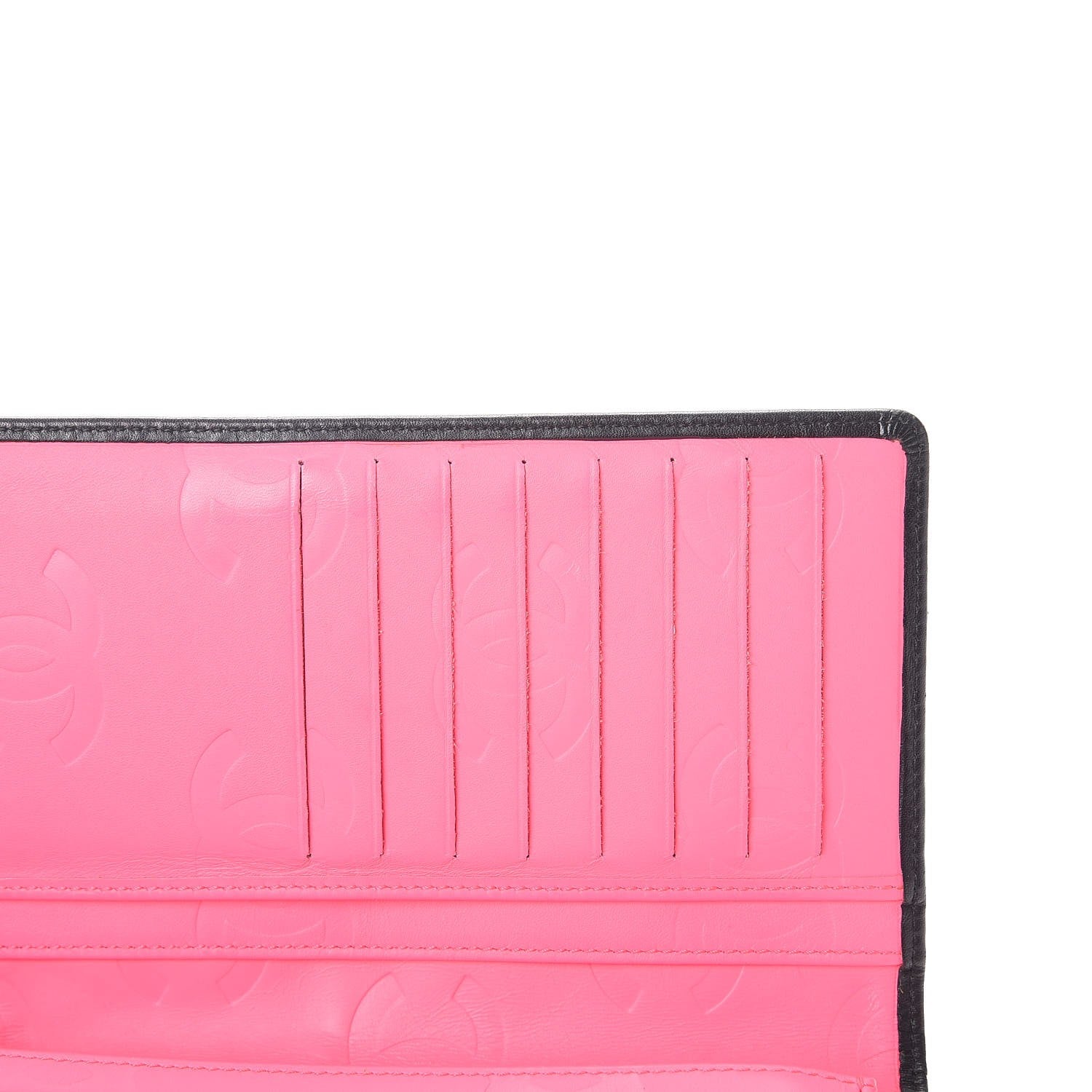 Chanel Calfskin Quilted Cambon Yen Wallet Black White 11 of 11