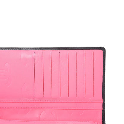 Chanel Calfskin Quilted Cambon Yen Wallet Black White 11 of 11
