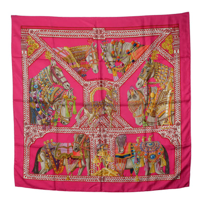 Hermes Silk La Danse du Cheval Marwari Scarf 90 2 of 6