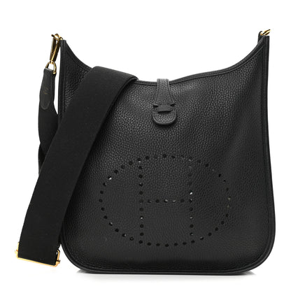 Hermes Taurillon Clemence Evelyne III PM Black 1 of 10