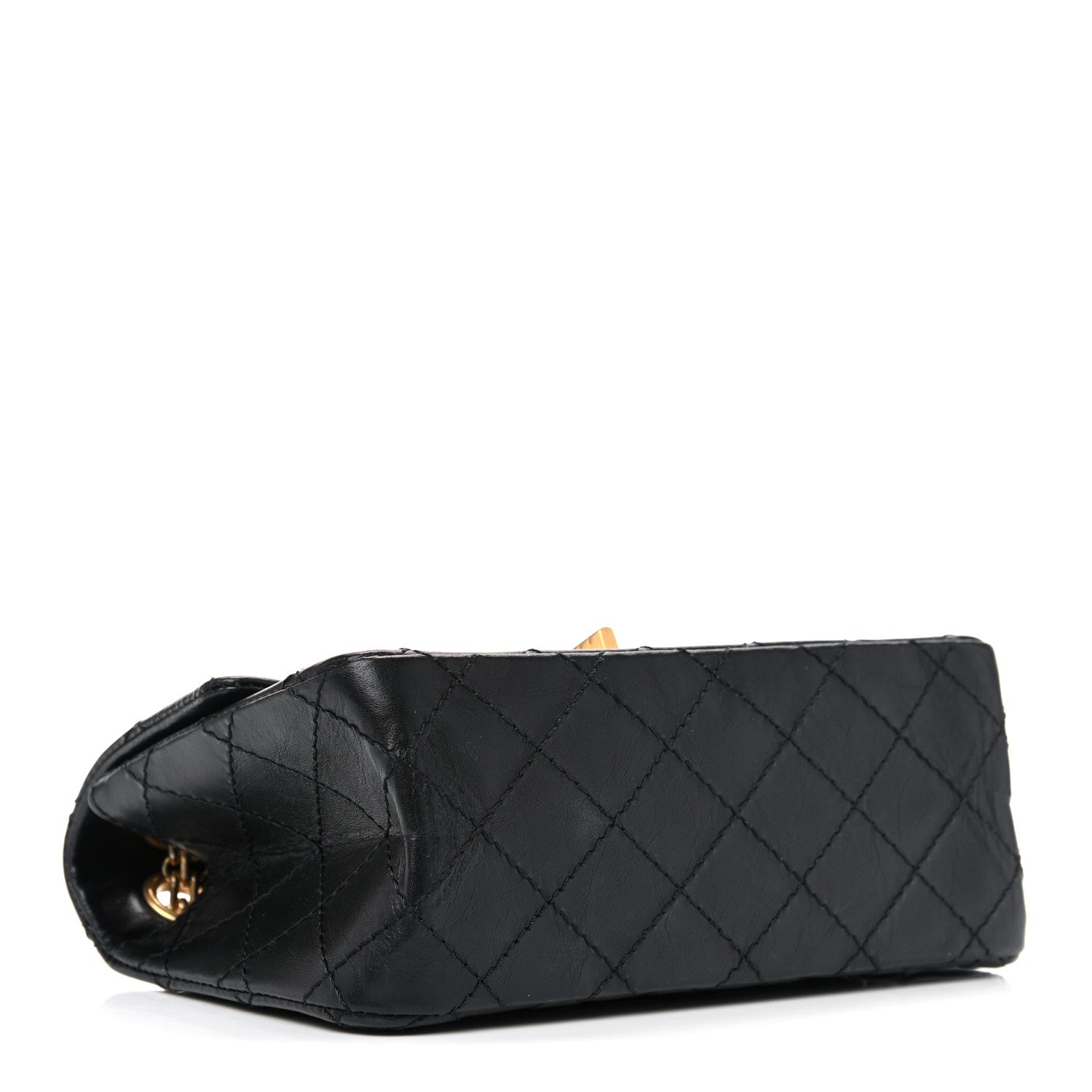 Chanel Aged Calfskin Quilted 2.55 Reissue Mini Flap Black 4 of 12