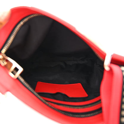 Alexander McQueen Nylon Camouflage Dancing Skeleton Messenger Bag Red 5 of 10