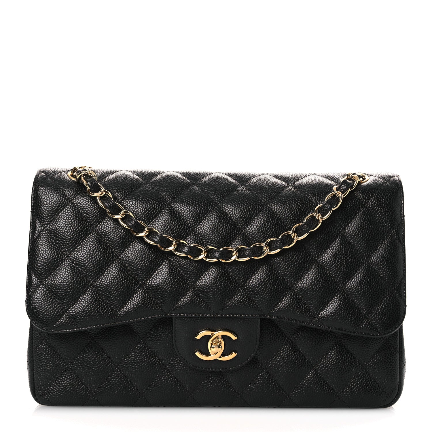 Chanel Caviar Quilted Jumbo Double Flap Black 1 of 13