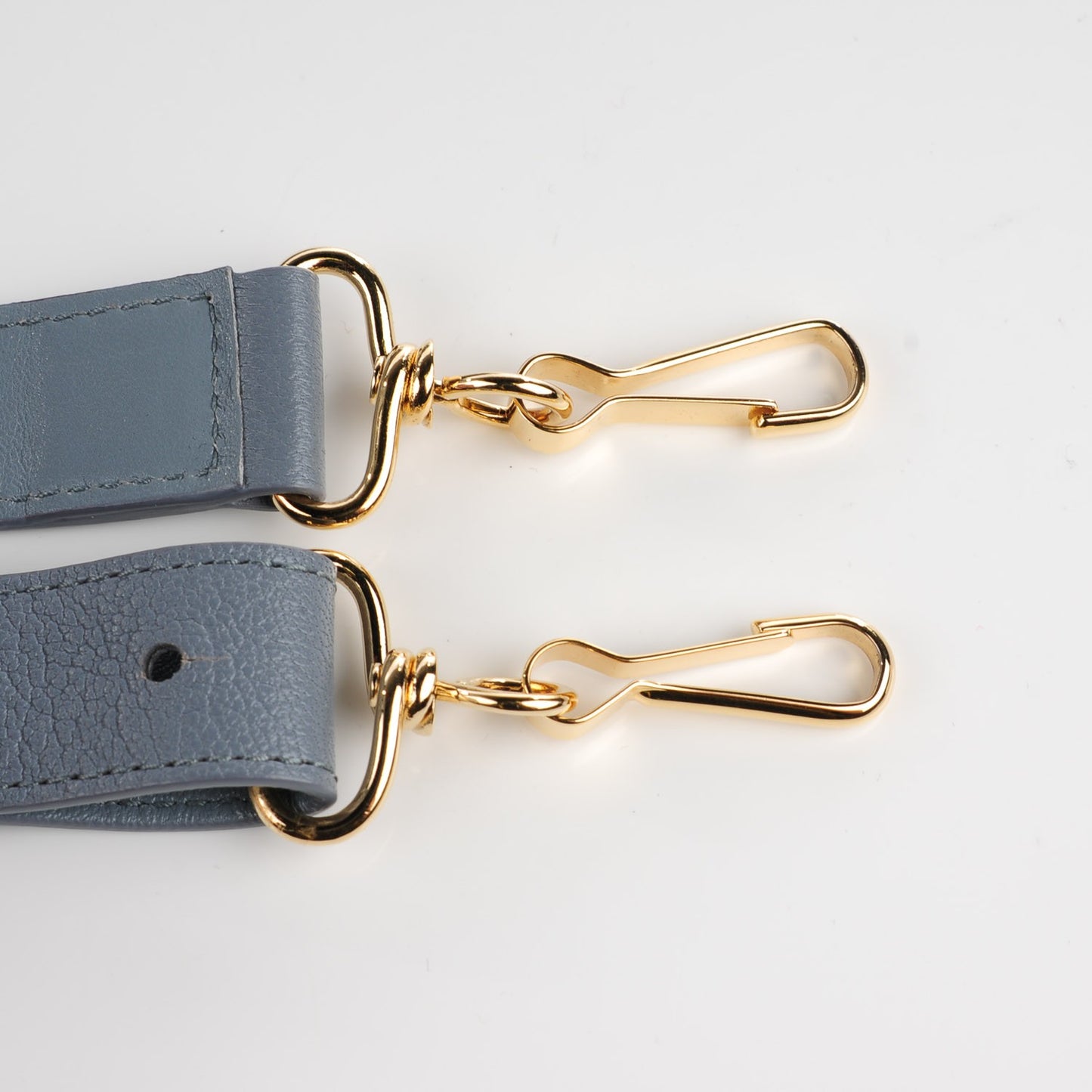 Chevre Gold Metallic Edge Hardware Town Bleu Acier