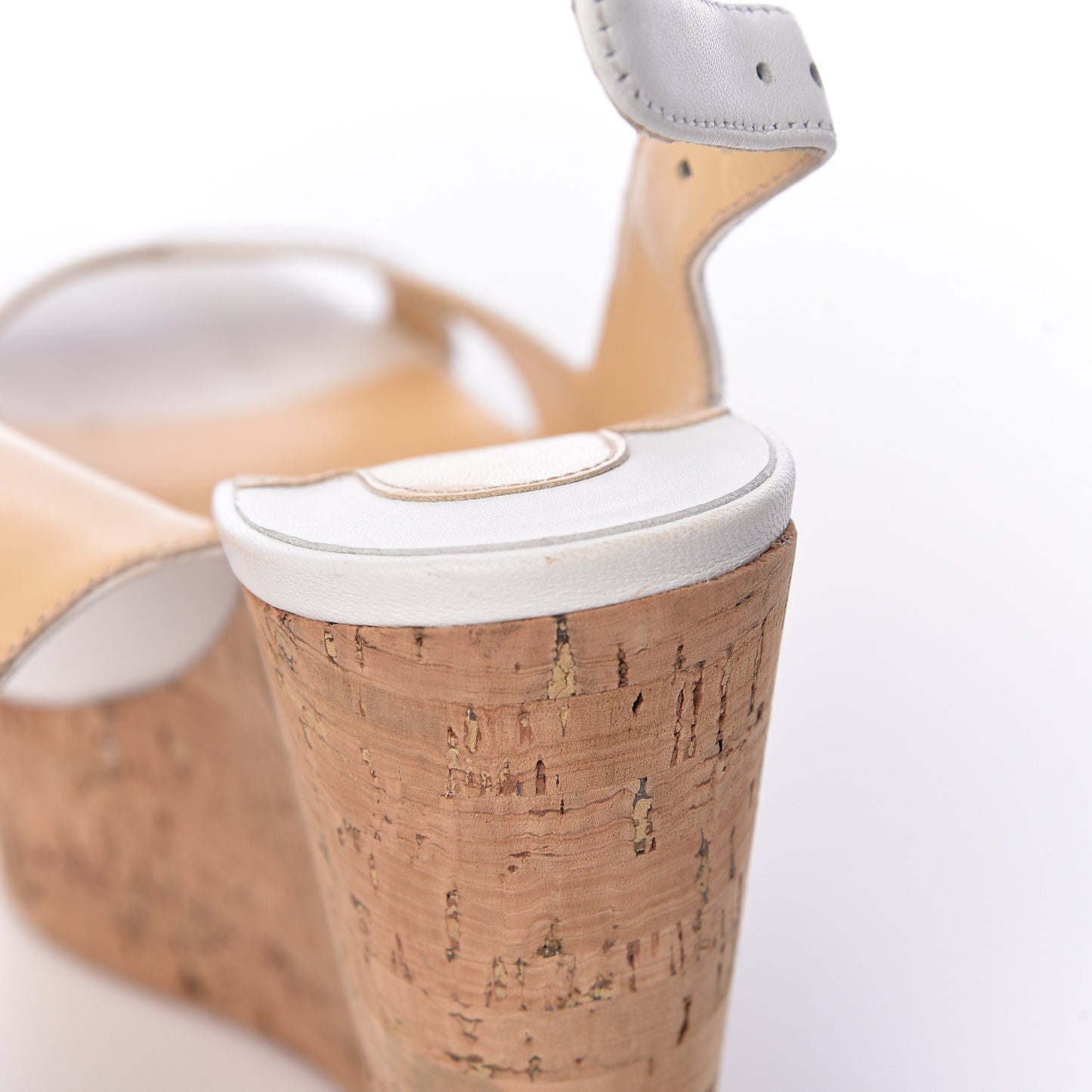 Nappa Cork Reine De Liege 120 Wedges 37 White Natural
