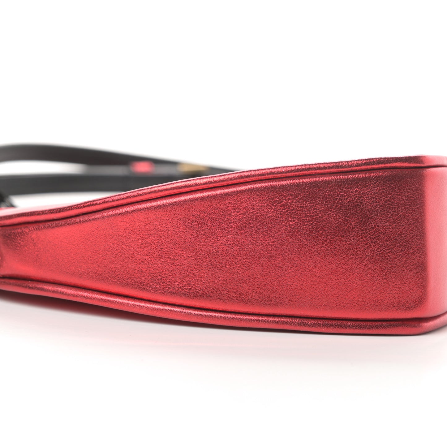 Metallic Calfskin Heart Monogram Crossbody Black Rouge