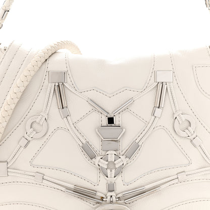 Gucci Calfskin Techno Horsebit Large Flap White 8 of 15