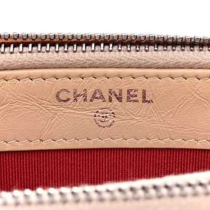 Chanel Aged Calfskin Quilted Small Gabrielle Clutch With Chain Beige Black 7 of 17