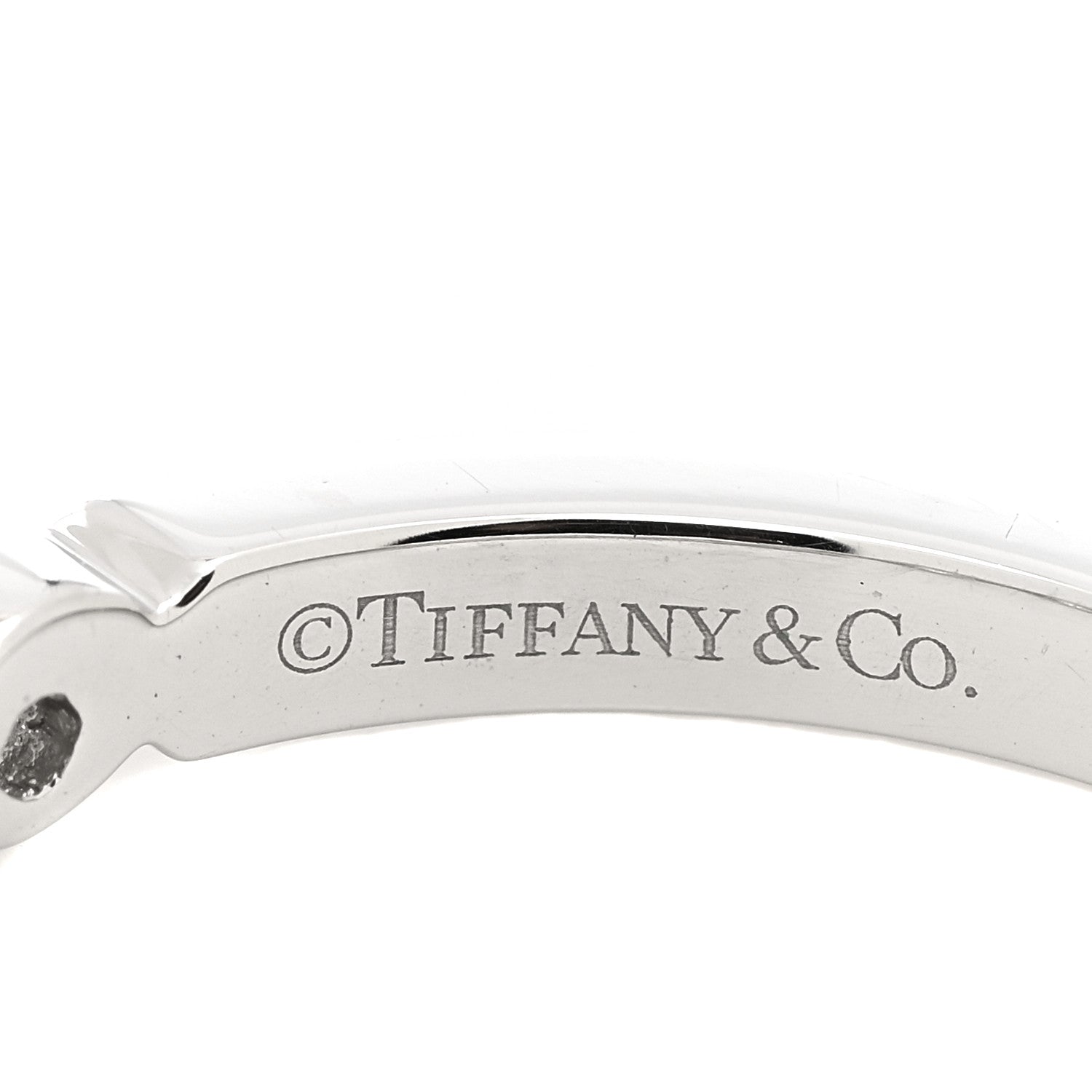 Tiffany Platinum Diamond Jazz Graduated Band Ring 47 4 5 of 5