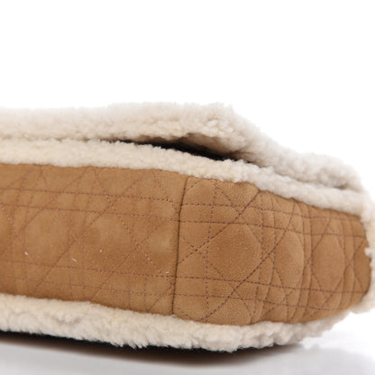 Christian Dior Shearling Cannage Large Caro Bag Camel 6 of 8