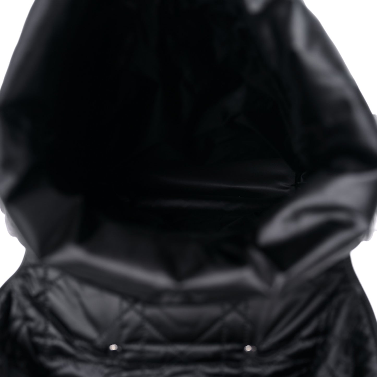 Nylon Cannage Saddle Backpack Black