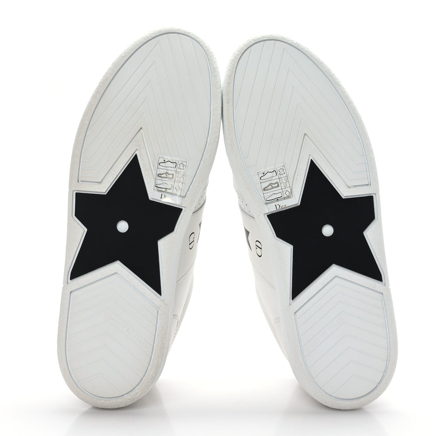 Calfskin Suede Dior Star Low Top Sneakers 35 White