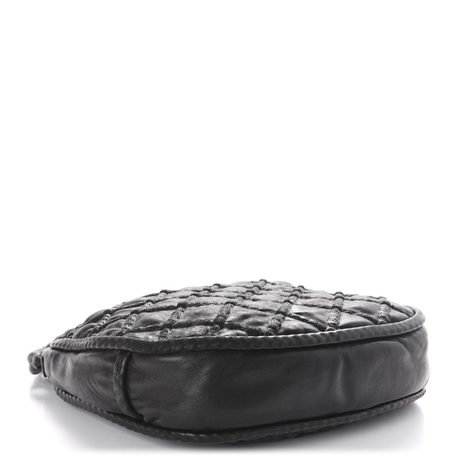 Chanel Quilted Lambskin Hidden Chain Hobo Black 4 of 14