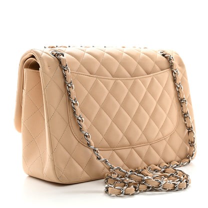 Chanel Lambskin Quilted Jumbo Double Flap Beige 3 of 12