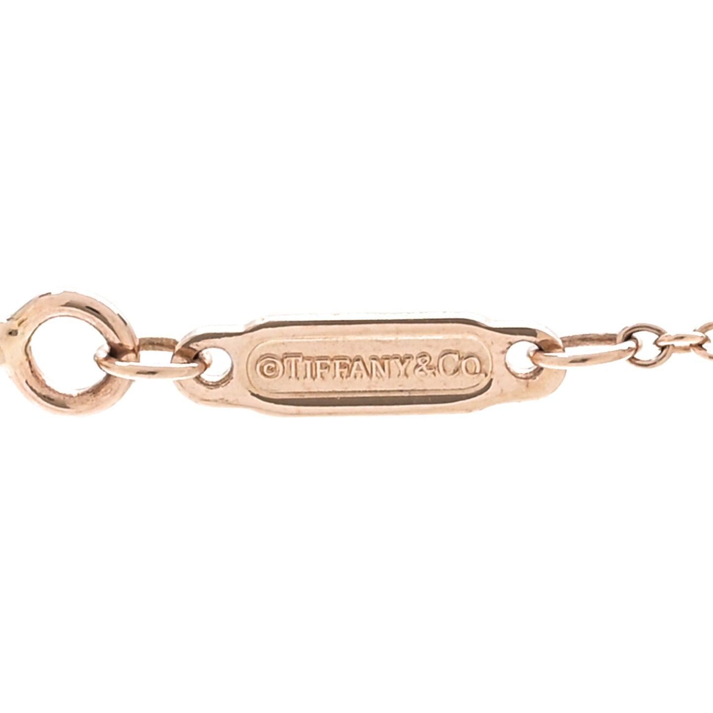 18K Rose Gold Large T Smile Pendant Necklace