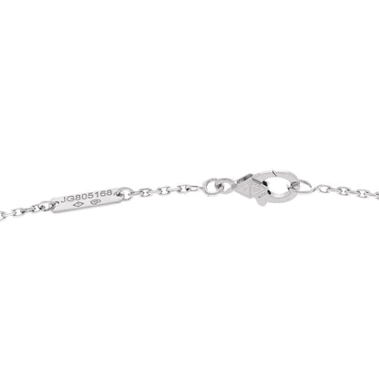 Van Cleef & Arpels 18K White Gold Diamond Vintage Alhambra Pendant Necklace 4 of 6