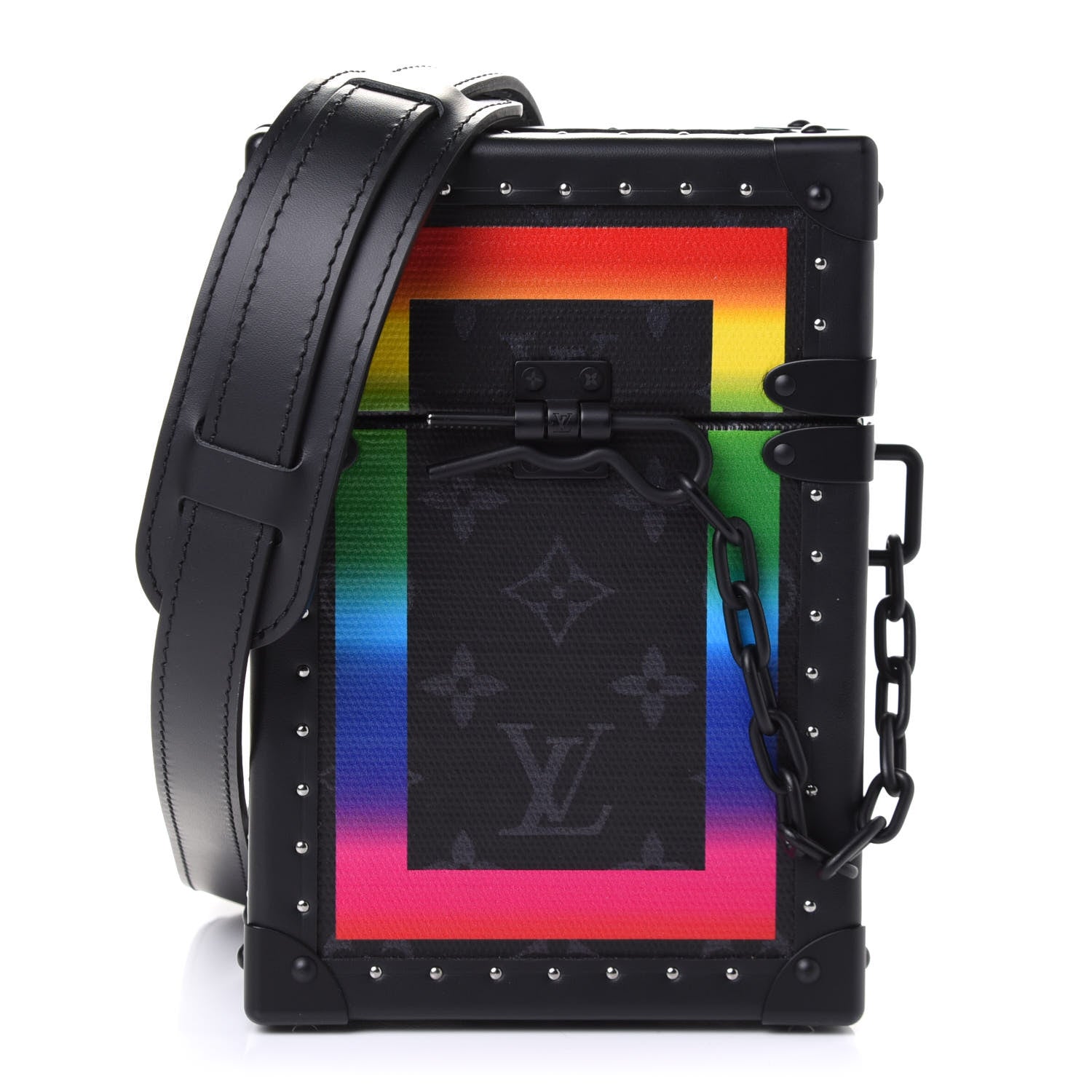 Louis Vuitton Monogram Eclipse Rainbow Vertical Trunk Black 1 of 4