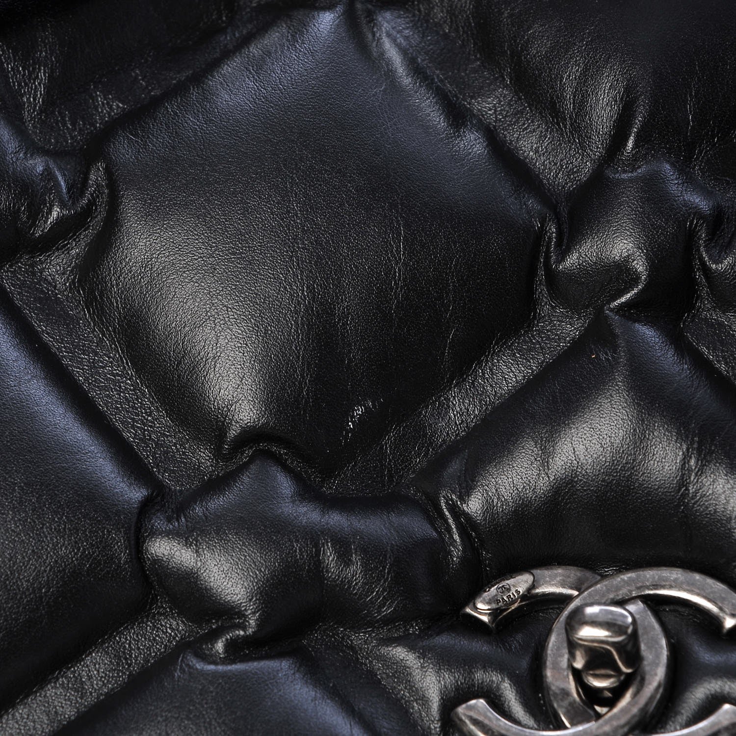 Chanel Calfskin Quilted Large Chesterfield Flap Black 10 of 12