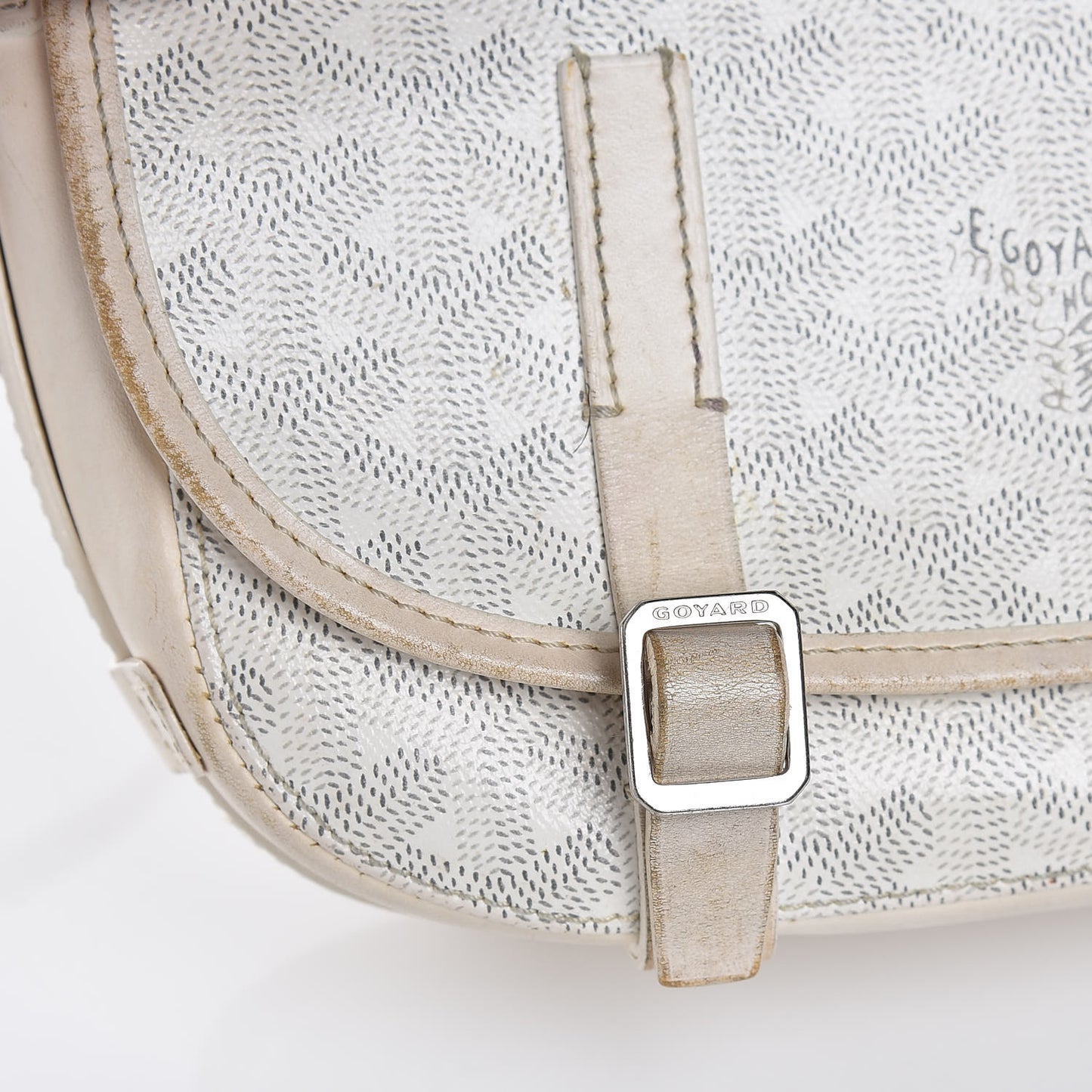 Goyardine Belvedere PM Messenger Bag White