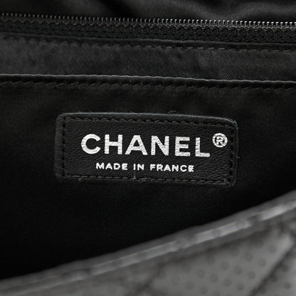 Chanel Aged Calfskin Perforated Flap Black 5 of 7