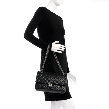 Chanel Aged Calfskin Quilted 2.55 Reissue 226 Flap Black 2 of 9