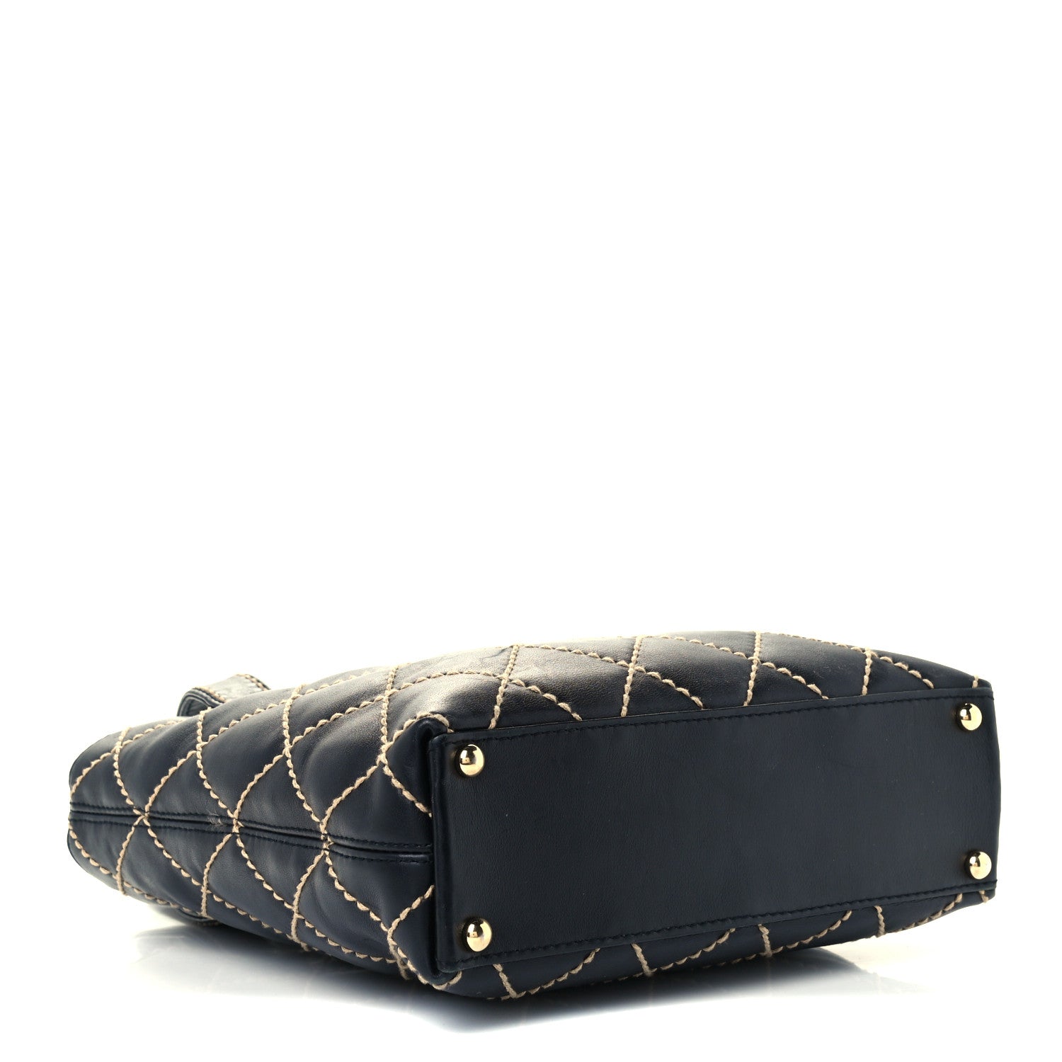Chanel Calfskin Contrast Stitch Surpique Tote Black 4 of 10