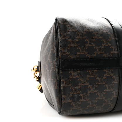 Celine Triomphe Canvas Medium Voyage Duffle Black 7 of 8