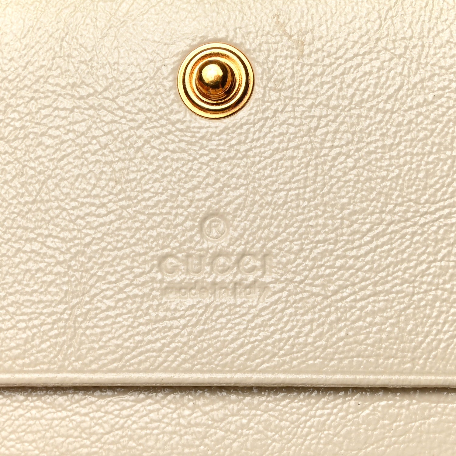Gucci Calfskin Web Rajah Chain Card Case Wallet White 5 of 8